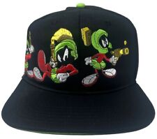 Marvin the Martian Looney Tunes Men's Embroidered Snapback Hat Cap in Black