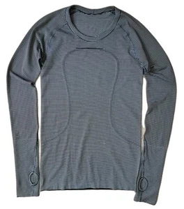 Lululemon Swiftly Tech Shirt Womens 6 Gray Thumbhole Crewneck Running Athleisure - Picture 1 of 12
