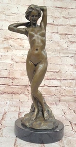 Estatua escultura de bronce desnuda de mujer Art Deco por museo Mavchi figura de calidad arte - Imagen 1 de 10