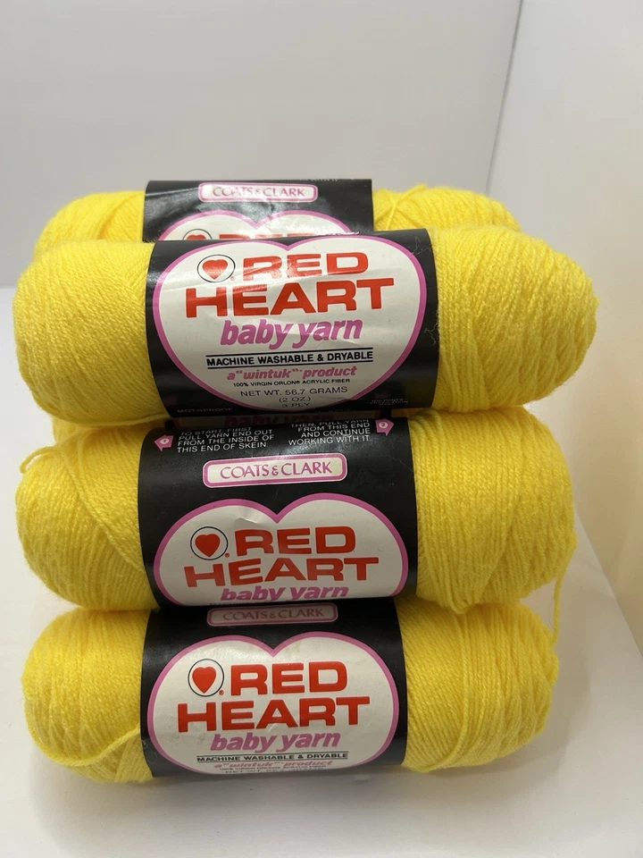 9 Hilos de calcetín e suéter Wintuk corazón rojo de colección 2 oz 3 capas 225 madejas amarillo narciso 9 Foto 1 de 4