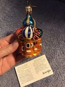 Vtg Radko Blown Glass Ornament Basil Village Church Little Gems Collection 2001 - Picture 1 of 7