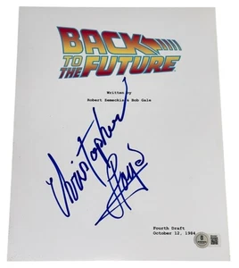 Autógrafo firmado por Christopher Lloyd Regreso al futuro guión Beckett - Imagen 1 de 2