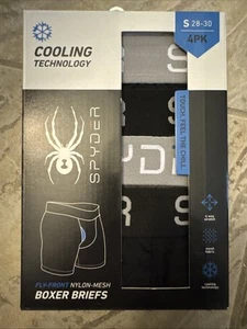Spyder Nylon Mesh Boxer Briefs with Cooling Technology 4 Pack Men’s Size S - Picture 1 of 2