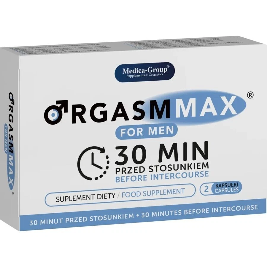MEDICA GROUP ORGASM MAX Hombre 2 Cápsulas | Erecciones Fuertes + Potencia Sexual | Maca + Gin