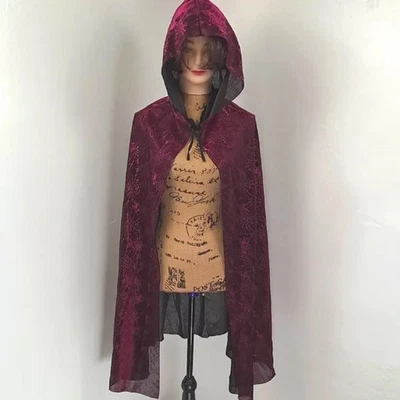 Divertido Mundo Halloween Arañas Telaraña Rosa Metálico Capucha Capa Disfraz Juegos con disfraces Foto 1 de 4