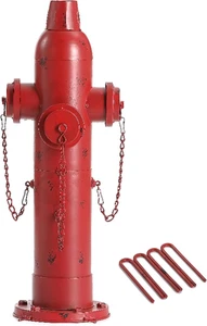24" H Metal Fire Hydrant for Dogs to Pee On, Vintage Mid & Large Dog Fire Hydran - Picture 1 of 6