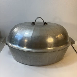 Household Institute 15" Aluminum Oval Dutch Oven Roaster W/Lid Vintage - Picture 1 of 12
