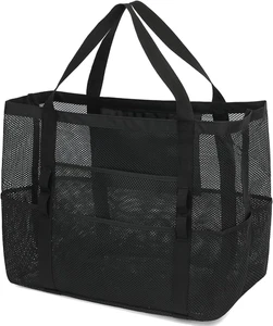 Netz Strandtasche - große Strandtasche mit mehreren Taschen für Familie Strandtasche - Bild 1 von 7