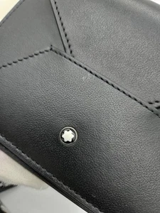 $380 MSRP - Montblanc 131262 Passport Holder Black - irregular - Picture 1 of 8