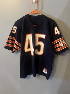 Vtg 1980s Sand Knit Chicago Bears Gary Fencik #45 Jersey Size L Made in USA - Picture 1 of 7