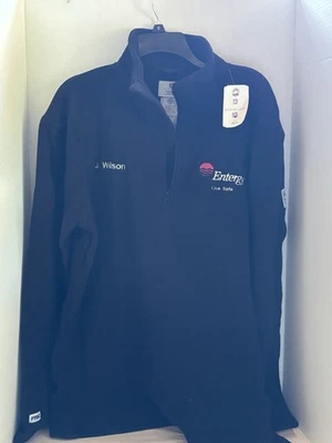 Pullover polar Tyndale resistente al fuego 1/2 cremallera negro manga larga talla grande Foto 1 de 4