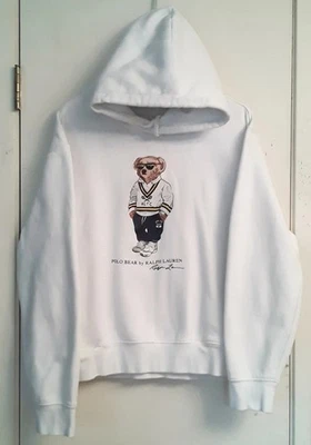 Polo Ralph Lauren Preppy Polo Oso Blanco Pullover Sudadera con Capucha Adulto Talla L Foto 1 de 4