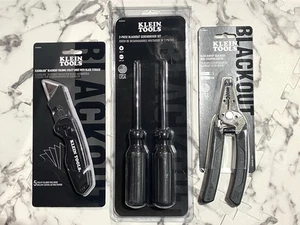 🎃 Klein Tools Blackout Series - Wire Stripper, Knife, Screwdriver [Ltd / ‘25] - Picture 1 of 2