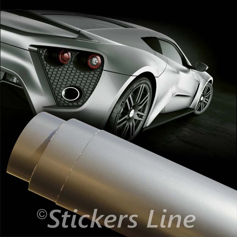 Pellicola adesiva GRIGIO ARGENTO LUCIDO alluminio wrapping tuning auto moto