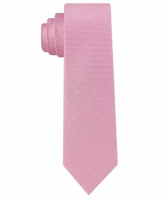 New DKNY Mens Pink Kelly Neat 100% Silk Neck Tie Woven Floral NWT MSRP $69 A6806 - Image 1 of 4