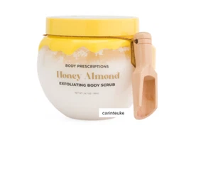 BODY PRESCRIPTIONS Honey Almond Exfoliating Body Scrub With Wooden Spoon 24.7oz - Picture 1 of 1
