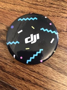 dji Button Pin Confetti Black Official 2018 Vidcon Merchandise - Picture 1 of 4