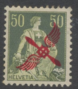 Switzerland Stamps 1919 Air 50c green w opt T30(R) SG303 Hinged Mint CV £60 - Picture 1 of 3