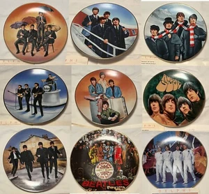 Beatles collector plates Delphi lot of 9 Mint condition w boxes And Hangers - Picture 1 of 21