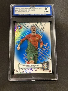 2023-24 Topps Pristine Road to UEFA Euro2024 C. Ronaldo Portugal BLUE /75 ISA 10 - Bild 1 von 2