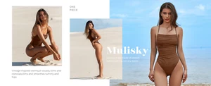 Brand New Women Sexy One Piece Swimsuits Tummy Control High Waisted Bathing Suit - Picture 1 of 44
