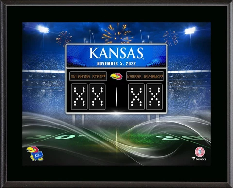 Kansas Jayhawks 10.5" x 13" 2022 Win vs Oklahoma State Cowboys Plaque Cover