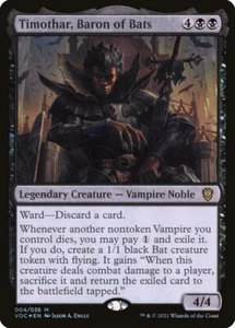 1x Timothar, Baron of Bats *FOIL* - NM - Crimson Vow Commander SPARROW MAGIC - Picture 1 of 1