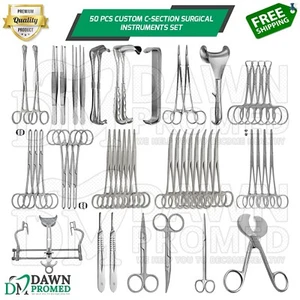 50 Pcs Custom C-Section Surgical Instruments Set German Grade - Picture 1 of 8
