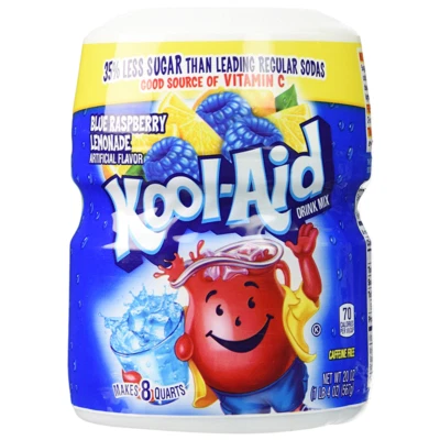 Kool Aid Instant Drink Mix Powder Blue Raspberry Lemonade Tub 567g - Image 1 of 2