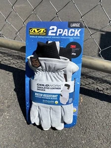 NWT 2-Pack Mechanix Wear 3M Cold Weather Hand Protect Large Gloves Water Resist - Picture 1 of 2
