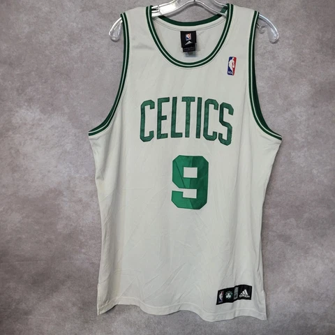 Rare VTG Adidas Authentic NBA Boston Celtics Rajon Rando 9 Jersey Men 44 L Sewn Cover