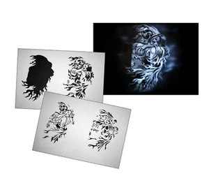 AS-064 Tod und Frau Step by Step Airbrush Schablone für Acryl Spray Wand Tattoo  - Bild 1 von 1