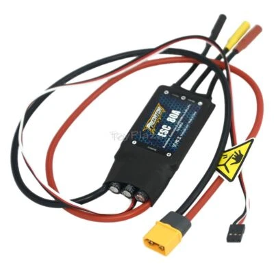 FMS Brushless ESC 80A for YAK130 V2 Avanti V3 1700mm P-51 1700 F4U V3 70mm Viper - Image 1 of 4