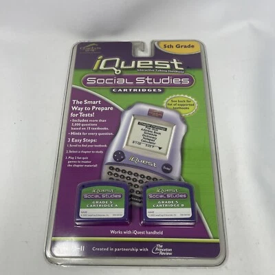 Leap Frog iQuest Social Studies 5th Grade Cartridges Quantum Leap New - Image 1 of 4