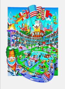 VTG MELANIE TAYLOR KENT SIGNED 1996 OLYMPICS /500 SERIGRAPH 27X37 APPRAISED $1K - Picture 1 of 10