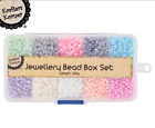 Assorted Jewellery Making Bead Box Set 160g Ten Mixed Colours Spacers Craft Diy