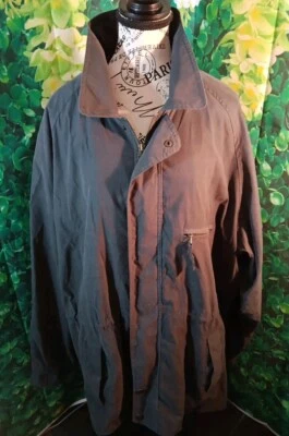 Jaqueta Trader Bay Vintage Masculina Cinza Tamanho Grande Bolsos Cordão Zíper Botão - Imagem 1 de 4