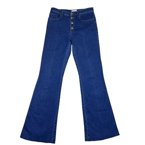 Sonia Rykiel Damen Bootcut Jeans Medium 31x32 High Rise Knopfverschluss Luxus - Bild 1 von 21
