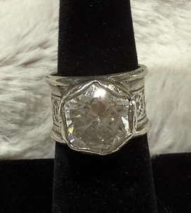 Silpada 925 Sterling Silver Cubic Zirconia Queen for a Day Ring CZ SIZE 5.5 - Picture 1 of 6