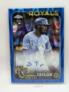 2024 Topps Chrome #RA-ST Samad Taylor Blue Raywave Auto #/150 RC - Picture 1 of 2