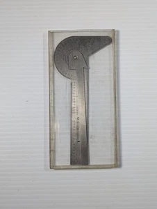 Vtg General Hardware No. 16 Multi Use Rule Gauge Protractor USA W/ Plastic Case - Picture 1 of 8