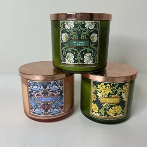 Bath & Body Works GreenHouse Fern Lavender Bergamot 3 3-Wick Candles 14.5 oz - Picture 1 of 8