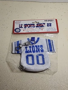 DETROIT LIONS Jersey Money Pouch Key Ring Clip Chain NFL Football VINTAGE - Picture 1 of 3