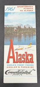 De colección. Folleto Alaska Sportsman’s Flights Flyer Alaska Sports Fishing 1961 NCA - Imagen 1 de 4