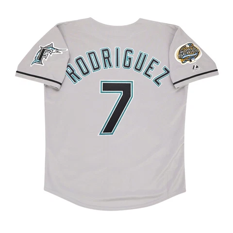 Ivan Rodriguez 2003 Florida Marlins World Series Men's Grey Road Jersey (M-2XL) Cover