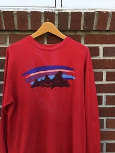 Vintage 80s Patagonia Longsleeve Shirt Made In USA XL Hanes - Picture 1 of 10