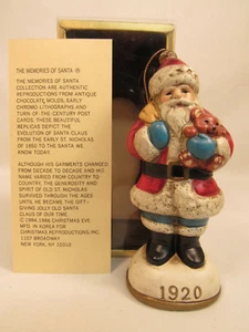 Vintage Memories of Santa Claus Collection Ornament 1920 Don Warning Creator  - Picture 1 of 2