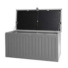 Gardeon Plastic Outdoor Garden Patio Deck Storage Box Bench Grey Black 270l
