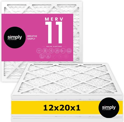 Simply Filters 12x20x1 MERV 11, MPR 1000, AC Furnace HVAC Air Filter