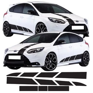 Bonnet & Side Stripes Decal Stickers Graphics Vinyl Fit Ford Focus mk3 ST RS - Picture 1 of 3